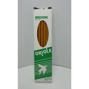 12 VTG Dixon Oriole Pencils #2 Soft Pencils by Dixon Sharpened in Box